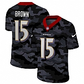 Nike Baltimore Ravens 15 Brown 2020 2ND Camo Salute to Service Limited Jersey zhua,baseball caps,new era cap wholesale,wholesale hats